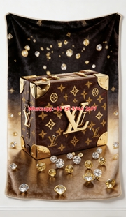 LV Diamond Trunk Flannel Throw 299